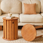 RoundCraft™ Stackable Dining Stool Set – Solid Wood (4-Piece Set)