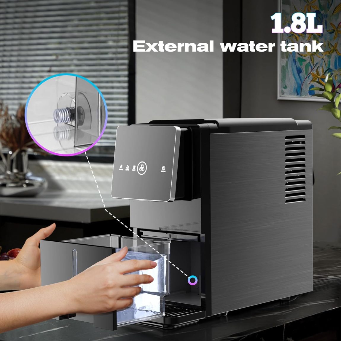 Kismile Countertop Nugget Ice Maker