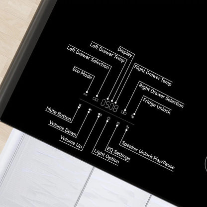 Smart Coffee Table with Built-In Fridge & Wireless Charging
