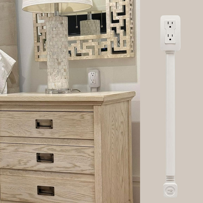 Power socket swivel extender