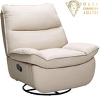 Nimbus™ 360° Swivel Rocker Recliner – Oversized Armless Lounge Chair with Premium Three-Proof Fabric