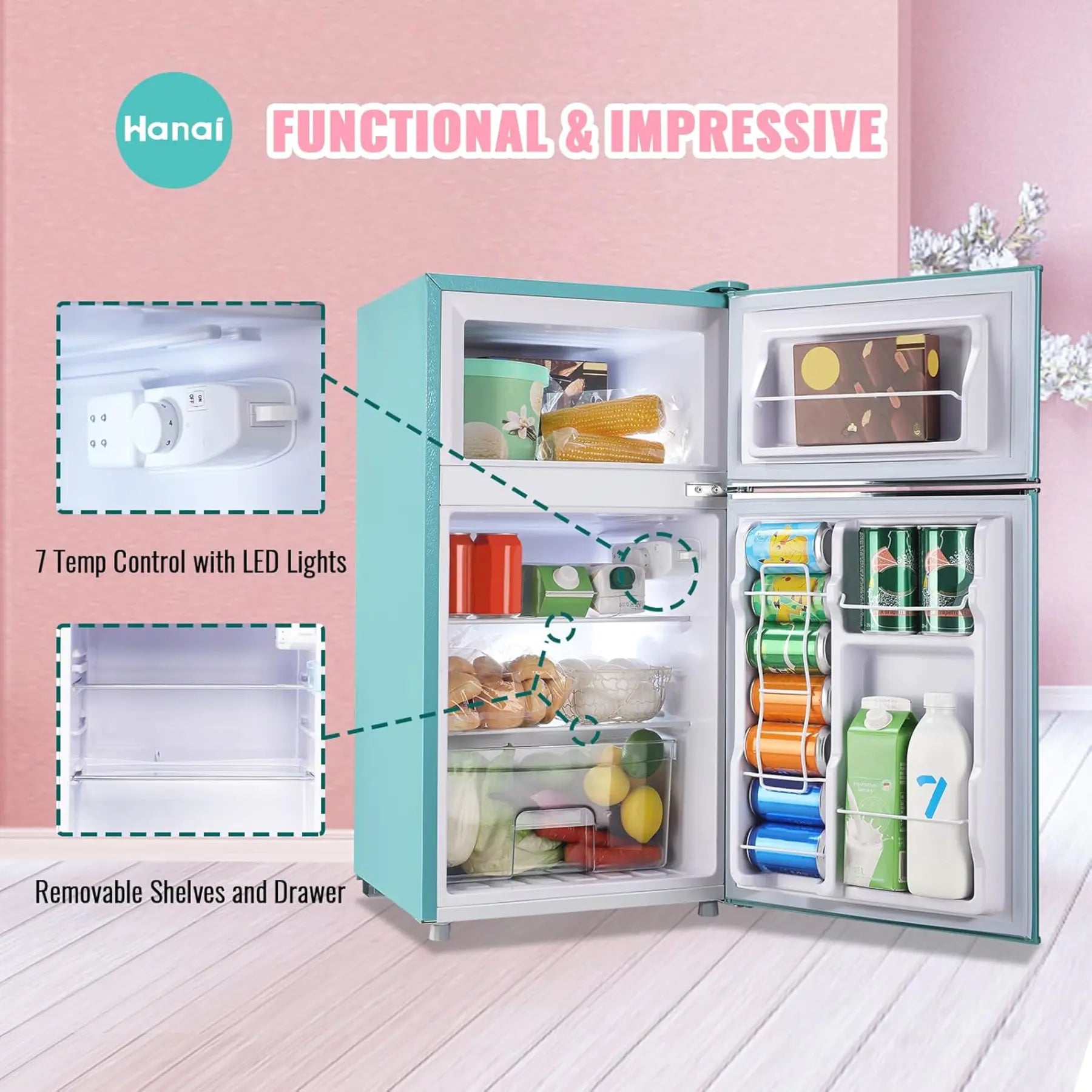 ChillBerry™ Retro Mini Fridge