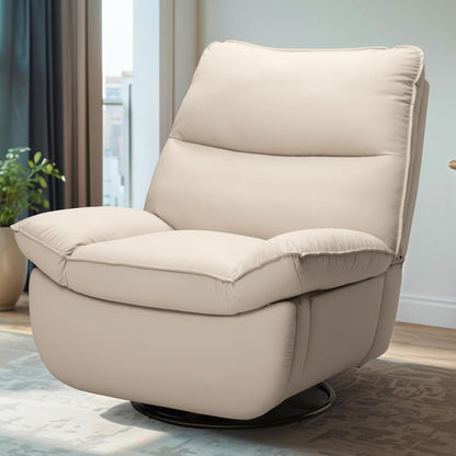 Nimbus™ 360 Swivel Rocker Recliner – Oversized Armless Lounge Chair with Premium Three-Proof Fabric