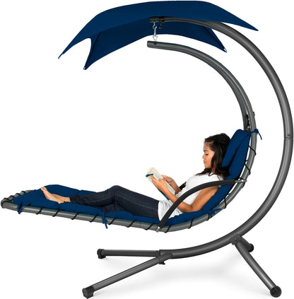 ✨  Floating Patio Lounge Chair with Adjustable Canopy