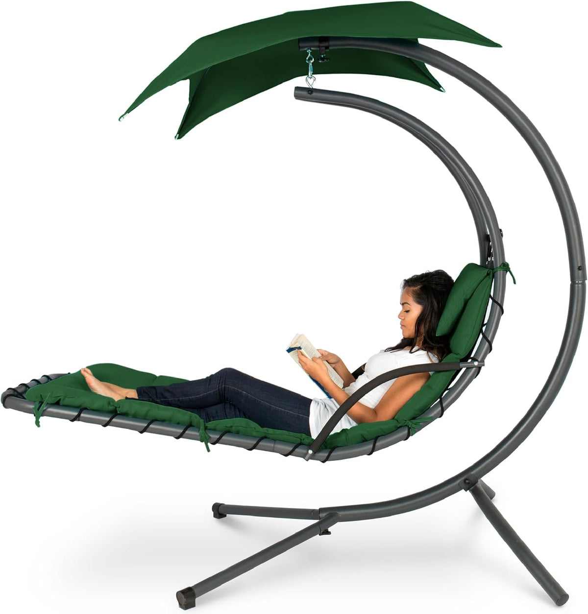 ✨  Floating Patio Lounge Chair with Adjustable Canopy