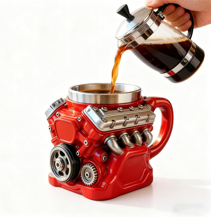 ⚡Ultimate V8 Engine Stainless Steel 3D Mug & A Gearhead's Dream✨