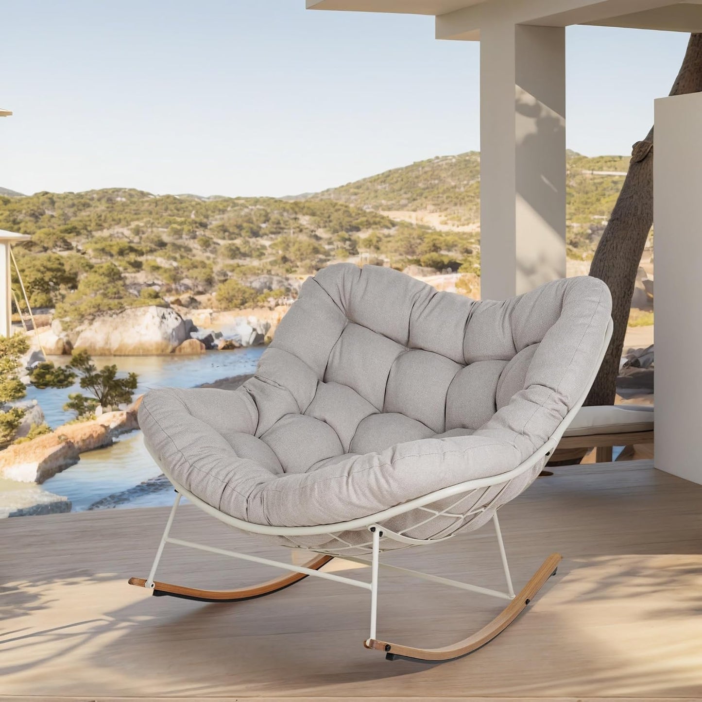 Outdoor Rocking Chair with Cushion