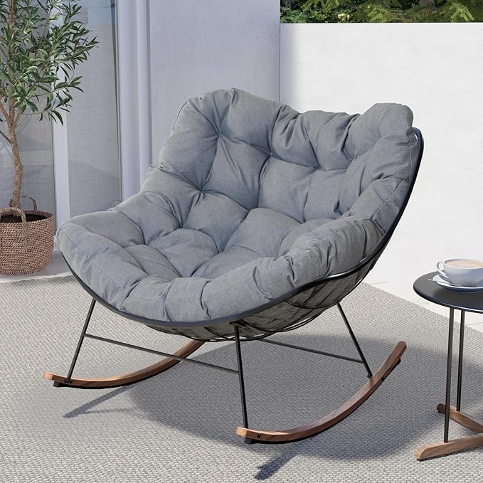 Outdoor Rocking Chair with Cushion