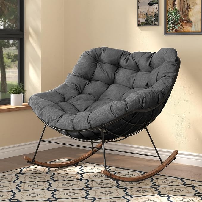 Outdoor Rocking Chair with Cushion