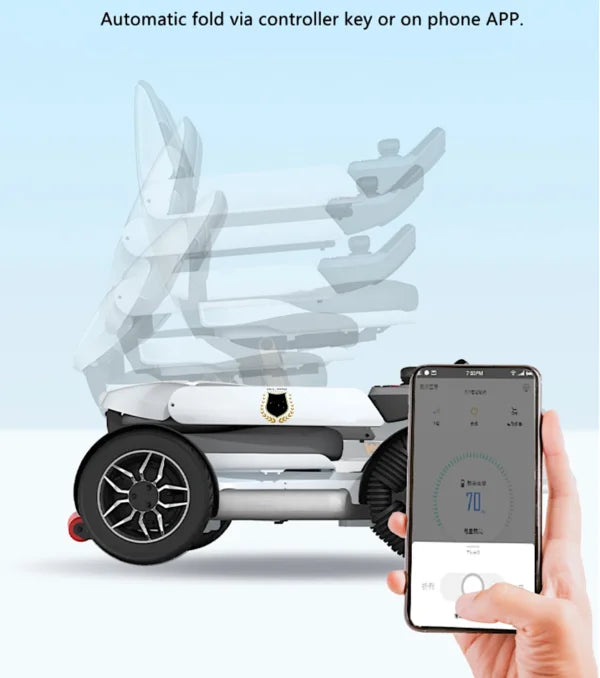 ✨ All-Terrain Electric Wheelchair Scooter with Auto Folding & Smart App Control