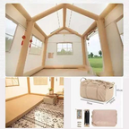 Waterproof Light Weight Oxford Cloth Automatic Inflatable Tent With Camping Equipment
