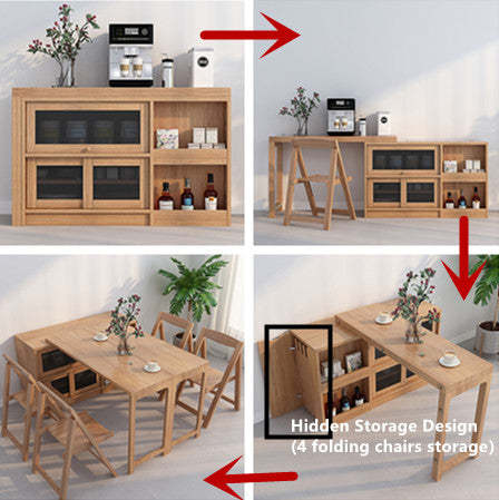 Folding and Expandable Multifunction Dining Table