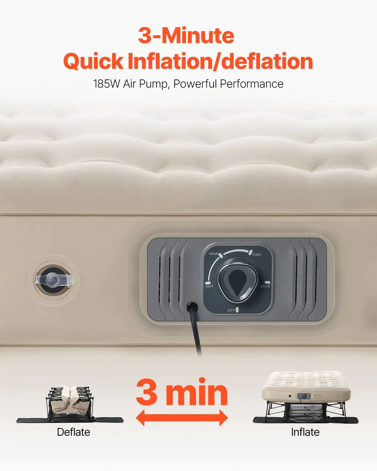 Portable Folding Air Mattress with Frame