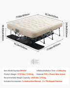 Portable Folding Air Mattress with Frame