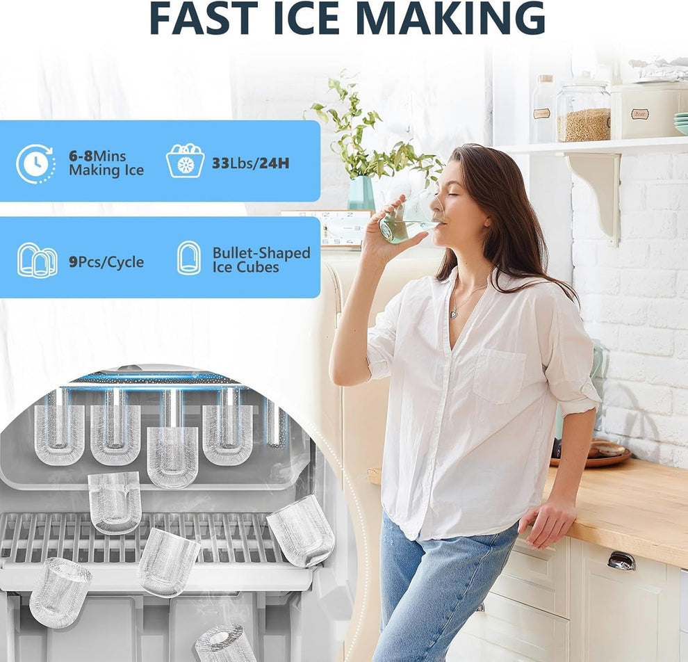 ❄️ All-in-One Hot/Cold Water Dispenser + Ice Maker