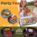 SpinRoast™ Rotating Grill – 360° Even Cooking & Stainless Steel