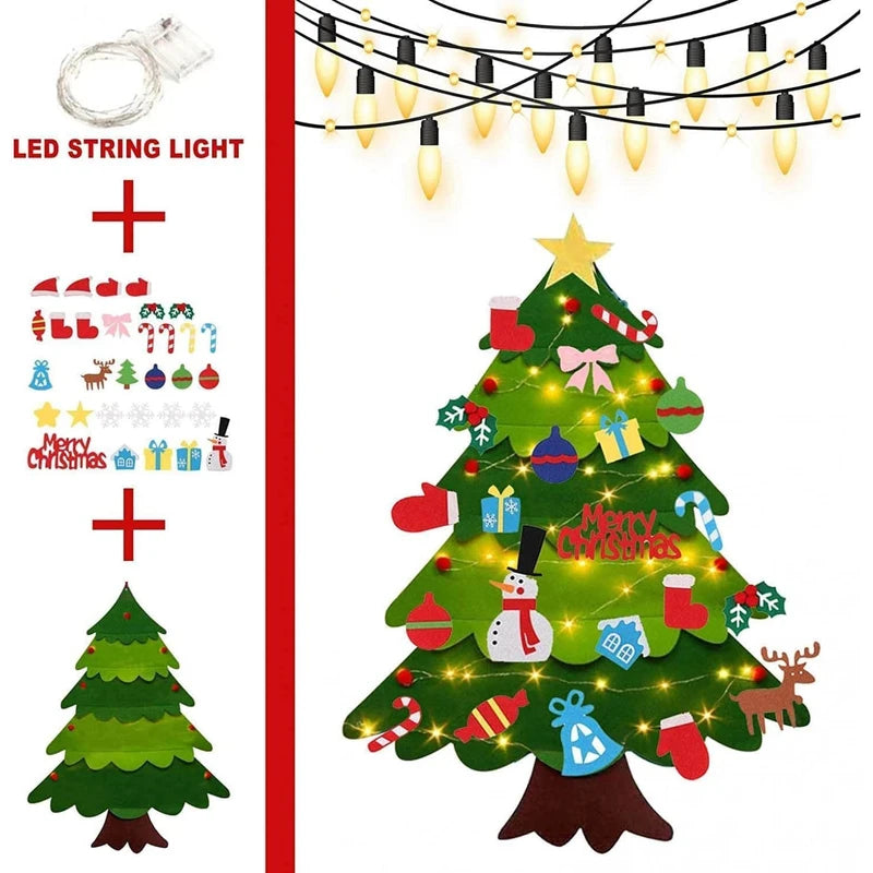 Everized Felt Christmas Tree for Kids – DIY Tree with 32 Ornaments 3