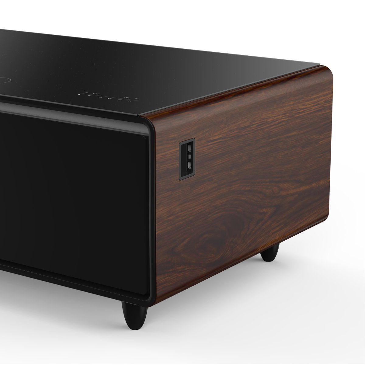 Smart Coffee Table with Dual Refrigerated Drawers, Bluetooth Speakers & Wireless Charging