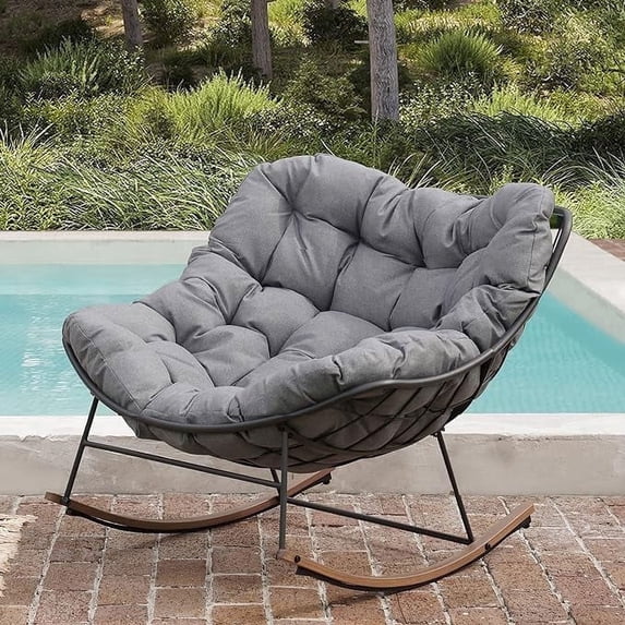 Outdoor Rocking Chair with Cushion