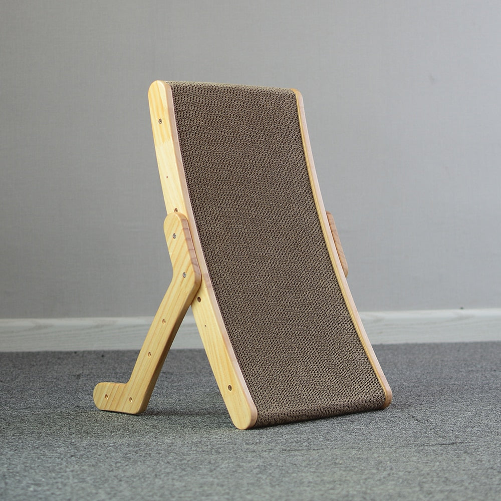 Adjustable Wooden Cat Scratcher Bed