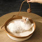 🐾  Cozy Cat Basket Bed