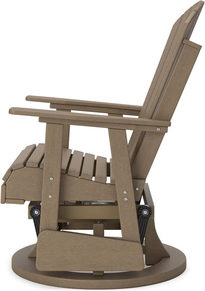 ZenGlide™ 360° Swivel Outdoor Glider Chair – Driftwood