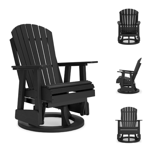 ZenGlide™ Modern Outdoor Glider Chair – Black