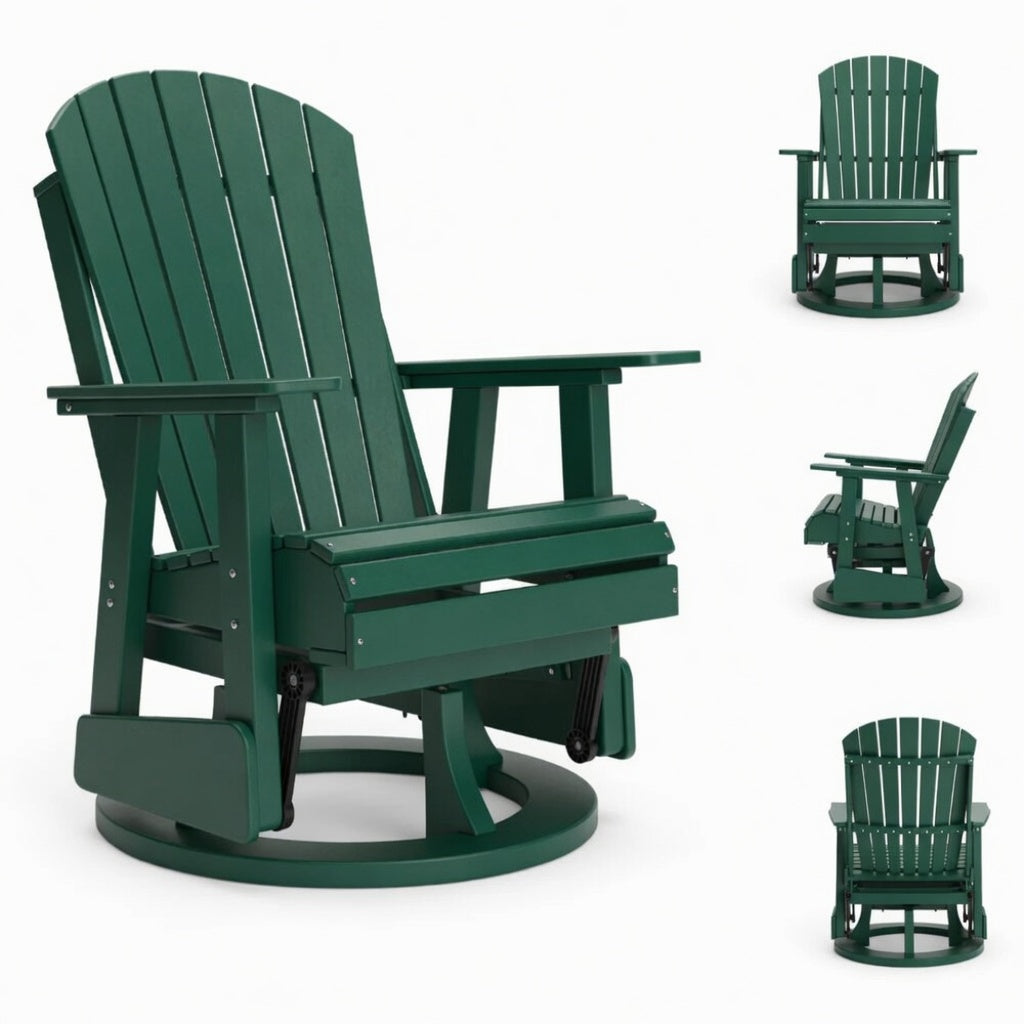 ZenGlide™ Modern Outdoor Glider Chair – Green
