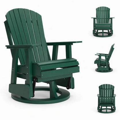ZenGlide™ Modern Outdoor Glider Chair – Green