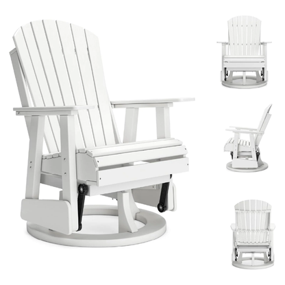 ZenGlide™ Modern Outdoor Glider Chair – White
