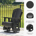 ZenGlide Modern Outdoor Swivel Glider Chair - black color 2
