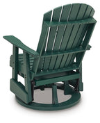ZenGlide Modern Outdoor Swivel Glider Chair - green color