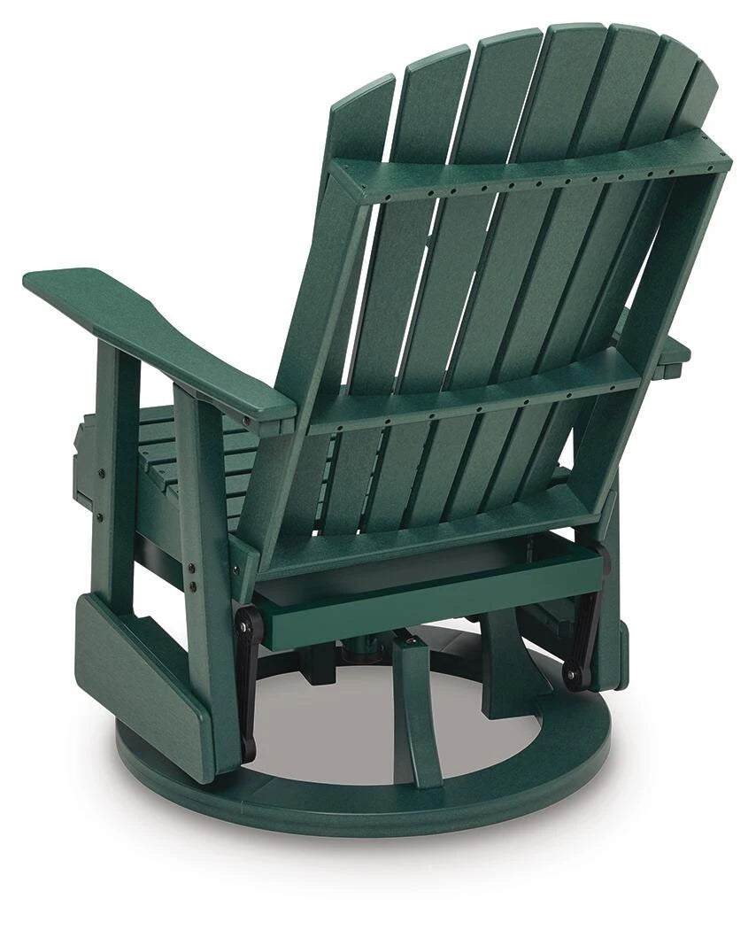 ZenGlide Modern Outdoor Swivel Glider Chair - green color
