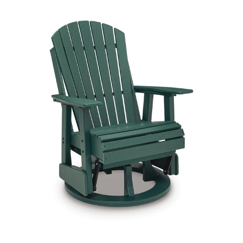 ZenGlide Modern Outdoor Swivel Glider Chair - green color 2