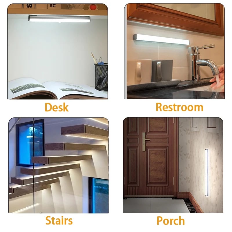 💡 Punch-free Smart Sensor Magnetic Rechargeable LED Lights
