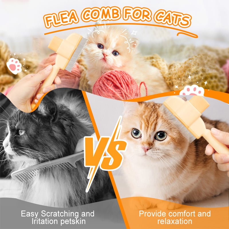 Self-cleaning Pet Flea Comb Grooming Brush - DogPlaybox