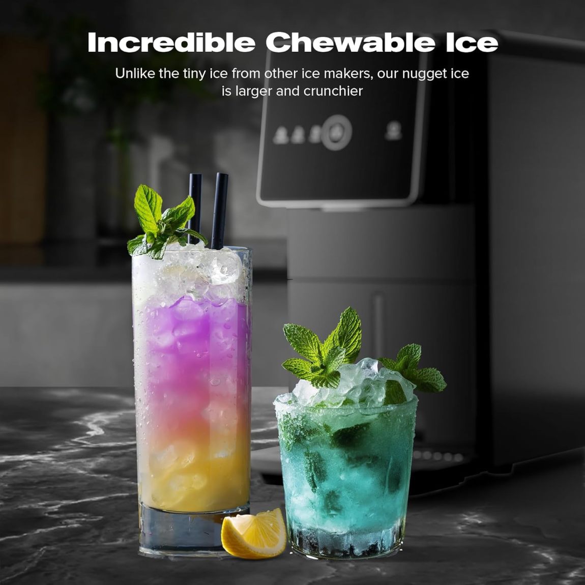 Kismile Countertop Nugget Ice Maker