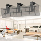 Motorized Ceiling TV Mount Lift – Remote Control Adjustable Rotating Bracket for 50–90”