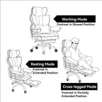✨ Executive Office Chair with Leg Rest and Lumbar Support