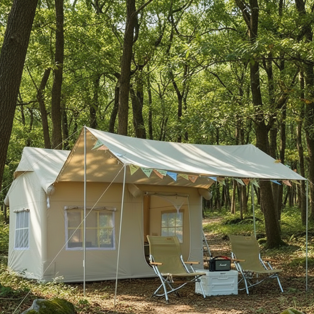 Waterproof Light Weight Oxford Cloth Automatic Inflatable Tent With Camping Equipment