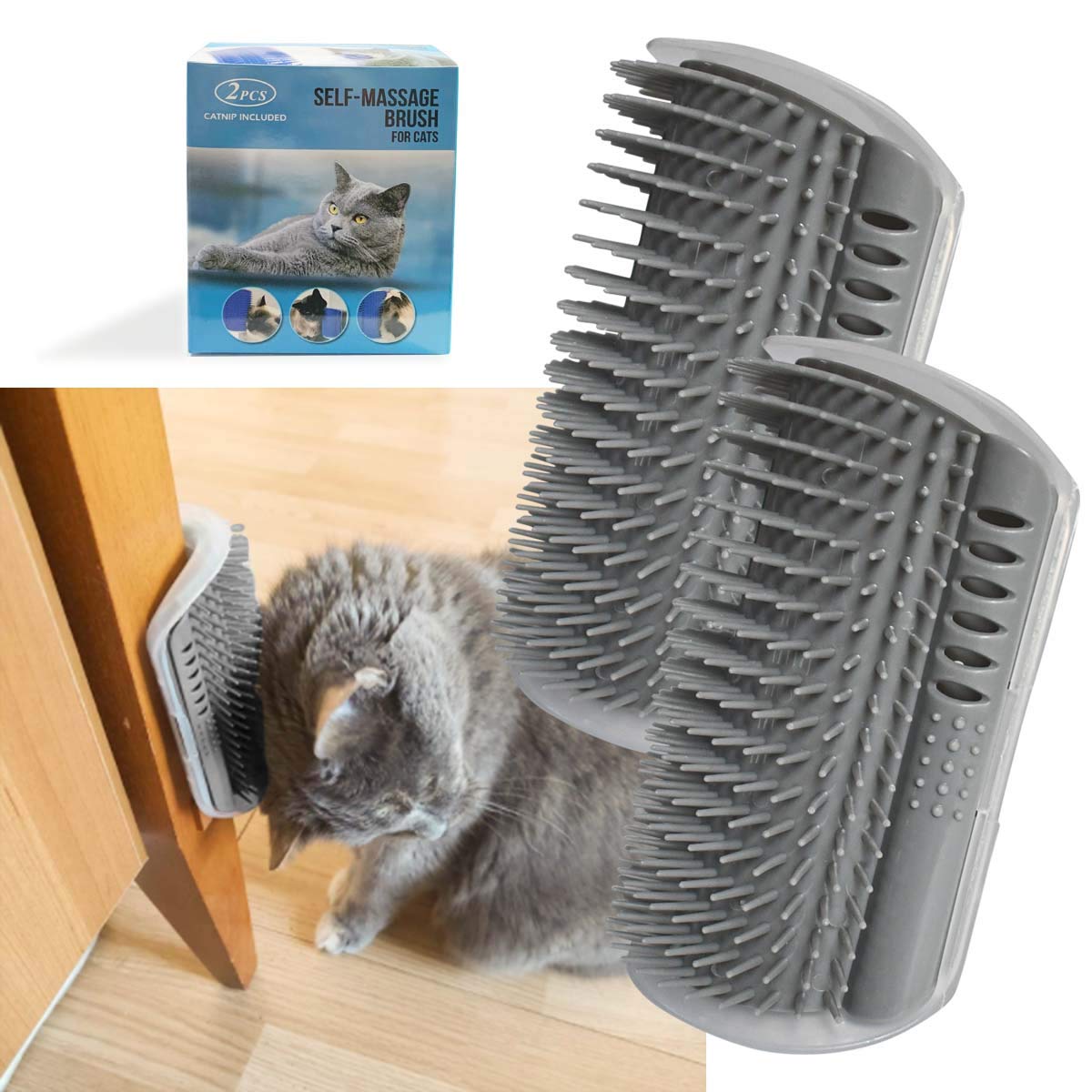 Double - layer Solid Wood Cat Hammock Bed with Rush Mat