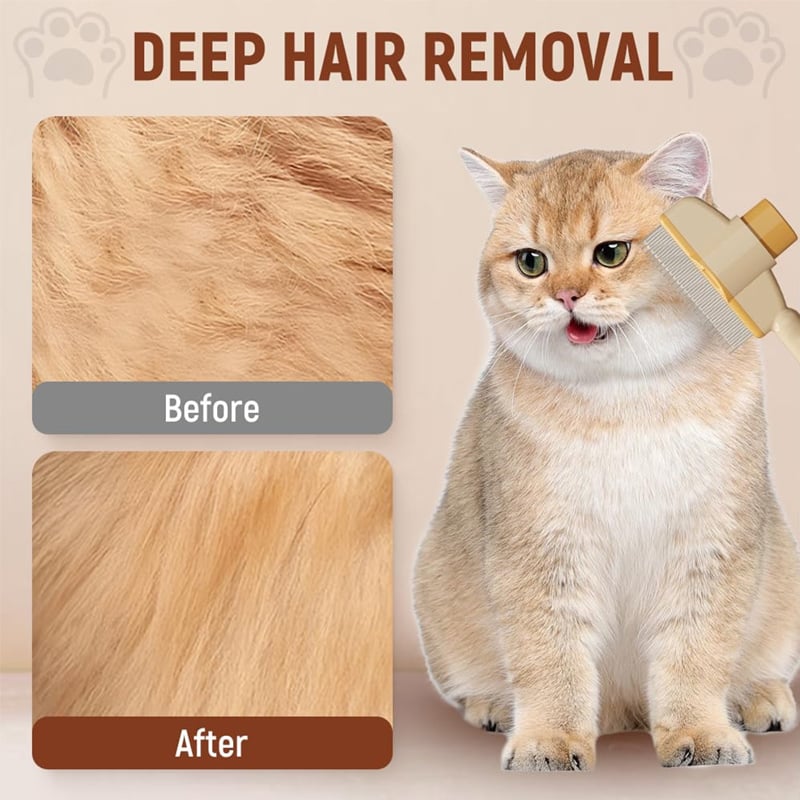 Self-cleaning Pet Flea Comb Grooming Brush - DogPlaybox